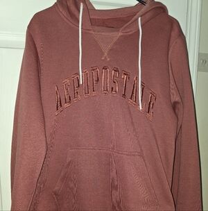 Aeropostale Men's Brick Red Hoodie